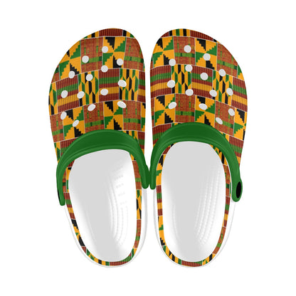 2026 Black History Month Graphic Clogs African Kente Inspired