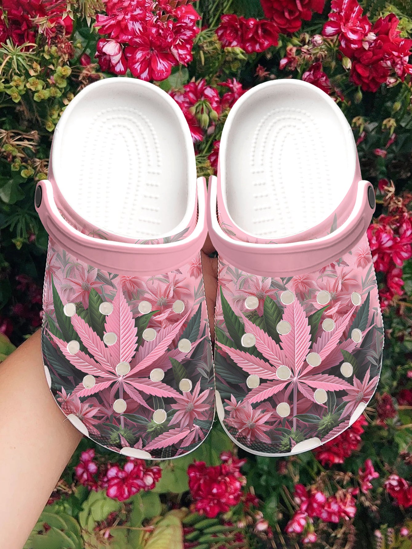 Weed Graphic Clogs Pink Haze Dreams