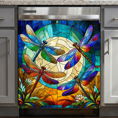 Dragonfly Magnetic Dishwasher Cover Moonlit Garden
