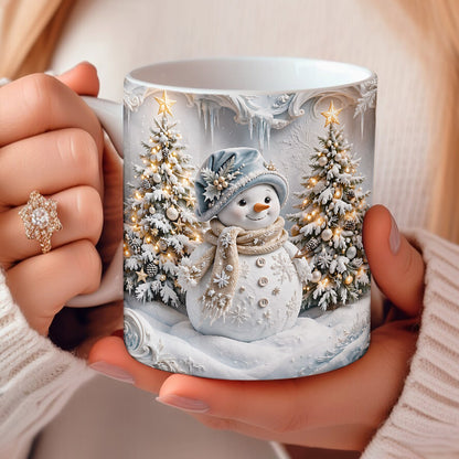 Christmas Ceramic Mug Winter Wonderland Snowman