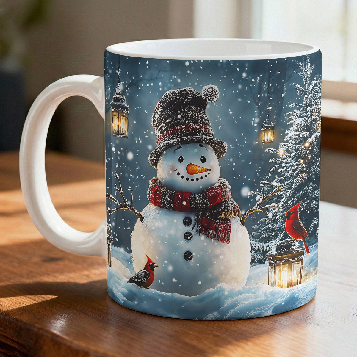 Winter Ceramic Accent Mug Snowman's Magical Winter Wonderland