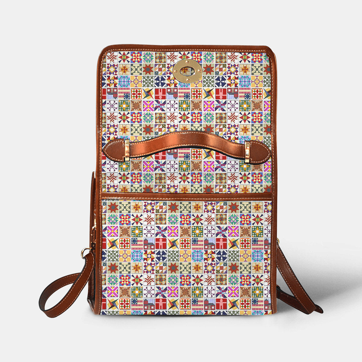 Sewing Lover Satchel Handbag Quilt Blocks