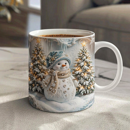 Christmas Ceramic Mug Winter Wonderland Snowman