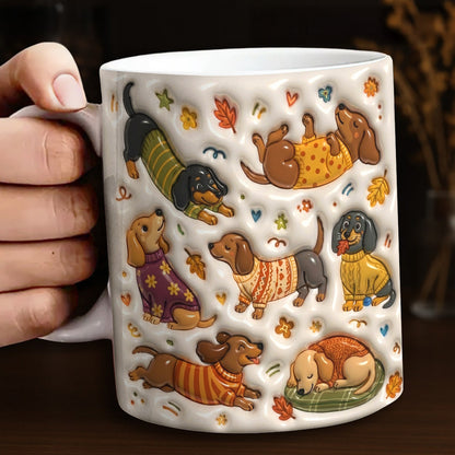The Sweater Weather Dachshund Ceramic Mug