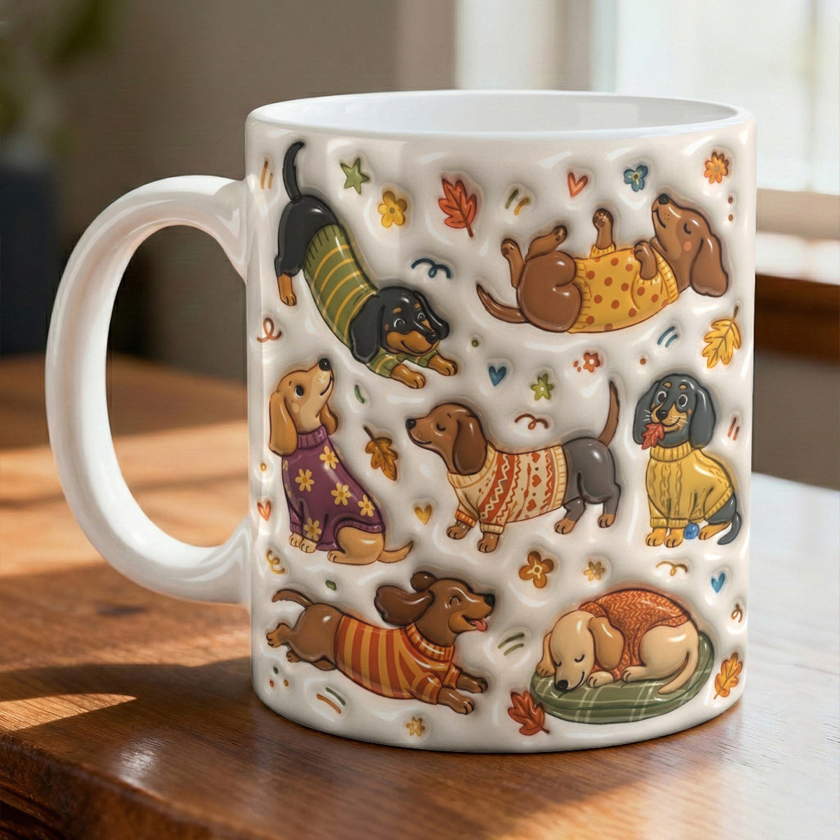 The Sweater Weather Dachshund Ceramic Mug
