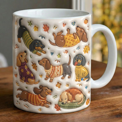 The Sweater Weather Dachshund Ceramic Mug