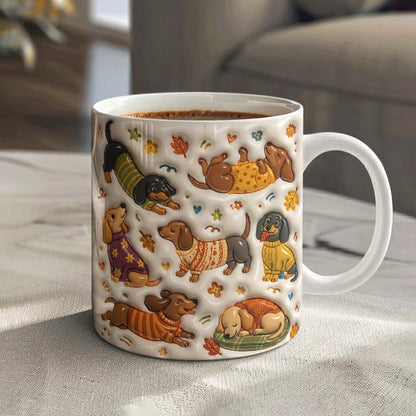 The Sweater Weather Dachshund Ceramic Mug