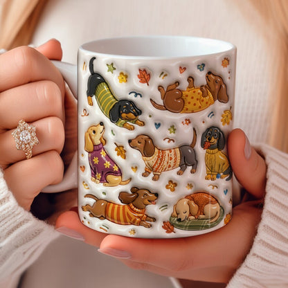 The Sweater Weather Dachshund Ceramic Mug