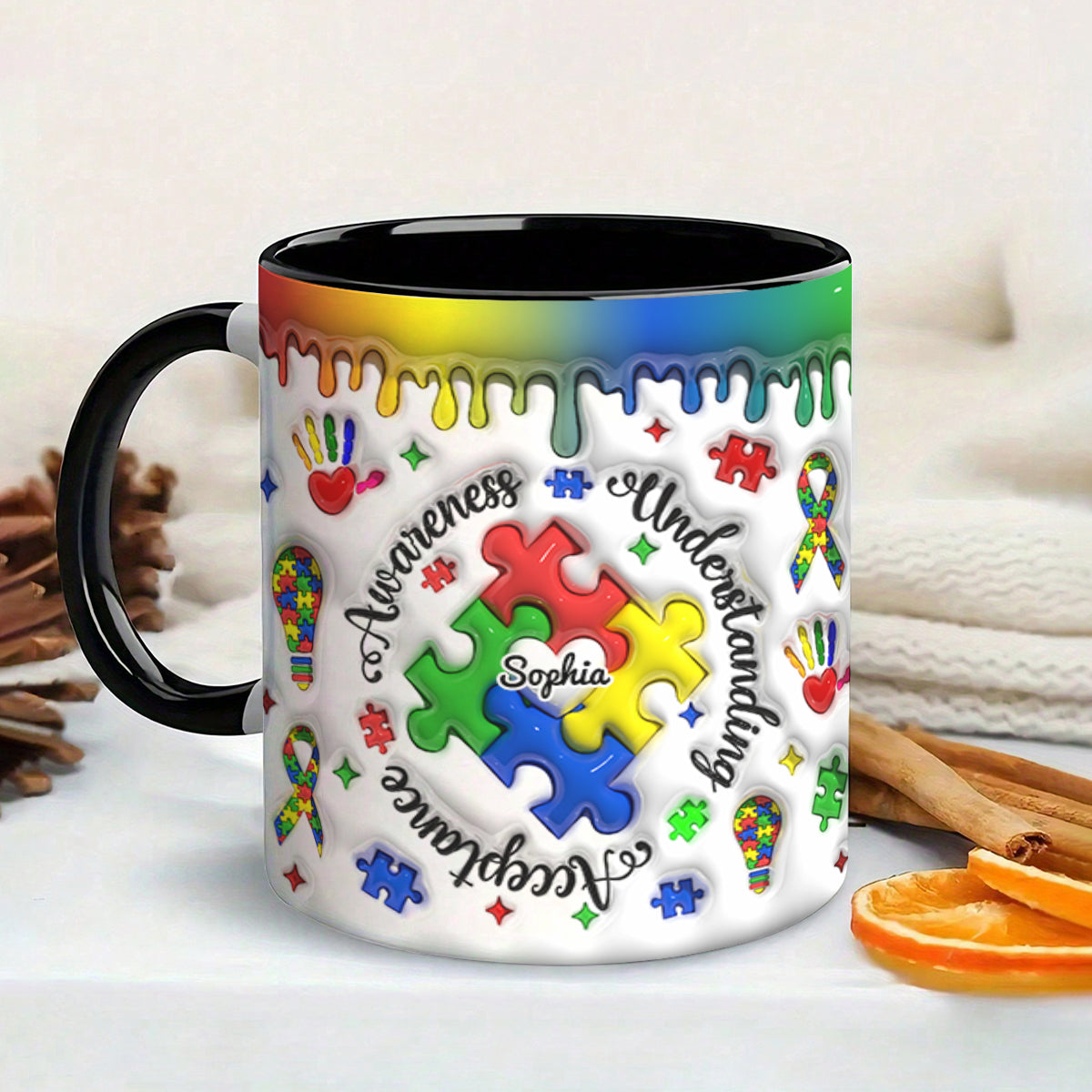 Autism Mug Personalized Awareness Understanding Acceptance