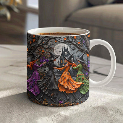 Witch Ceramic Mug Moonlit Witches’ Autumn Dance