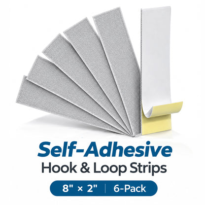 Extra Self-Adhesive Hook & Loop Strips (6-Pack)