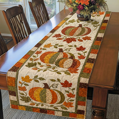 Patchwork Pumpkins of Fall Quilted Table Runner