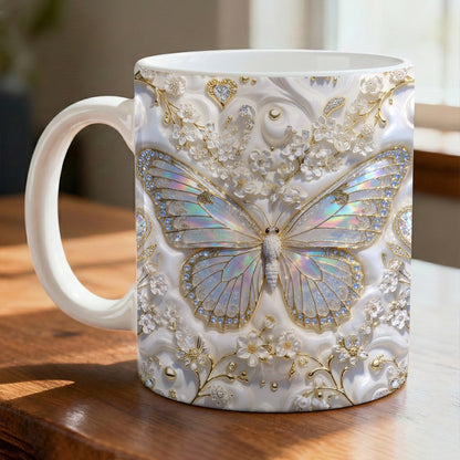 Butterfly Ceramic Mug Luminous Butterfly Bloom