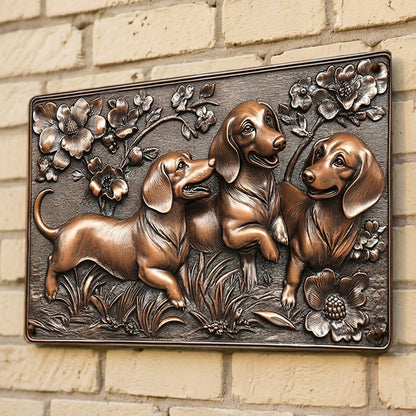Dachshund 2D Metal Sign The Joyful Dachshunds