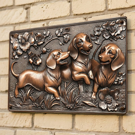 Dachshund 2D Metal Sign The Joyful Dachshunds