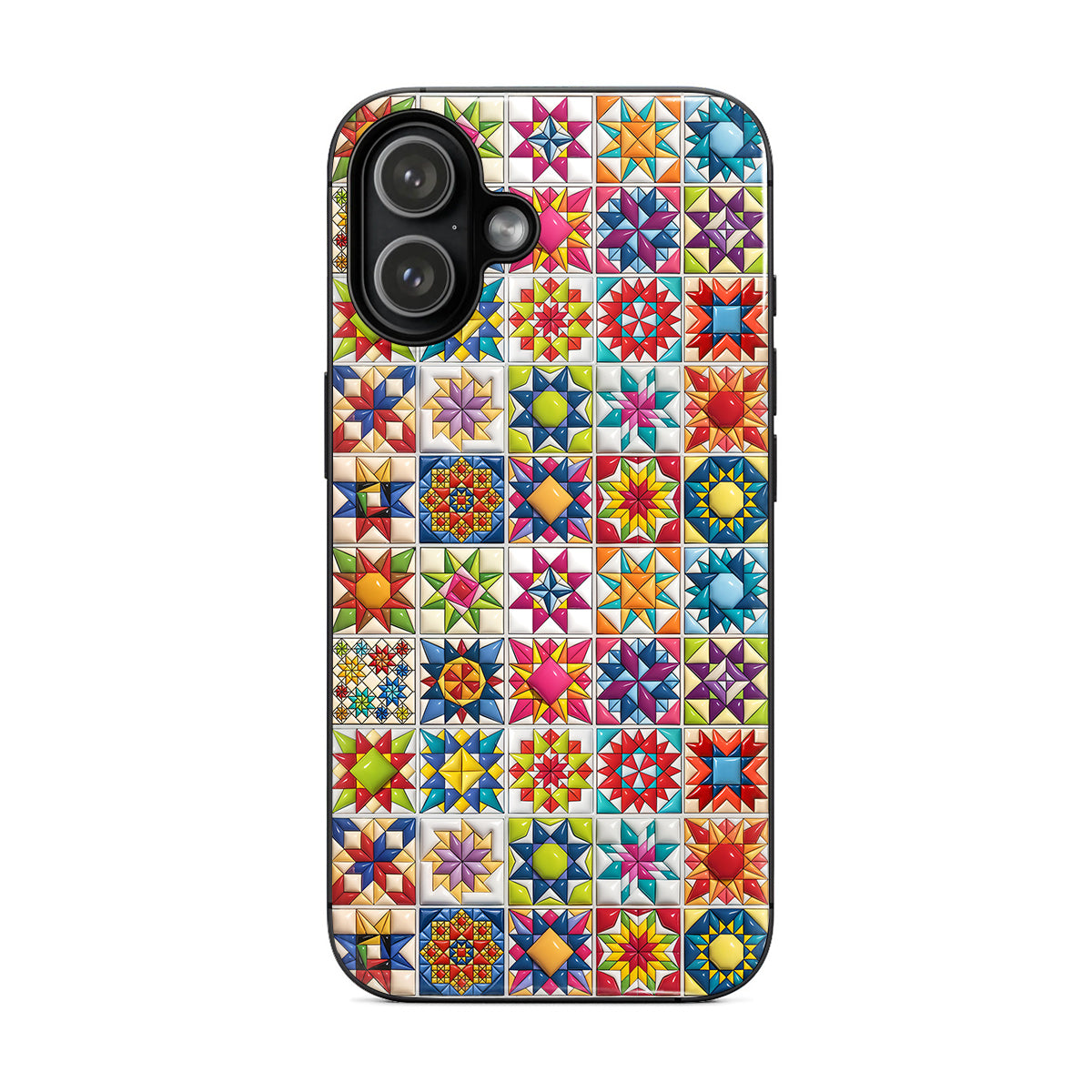Sewing Lover Phone Case Colorful Super Star Quilt Blocks