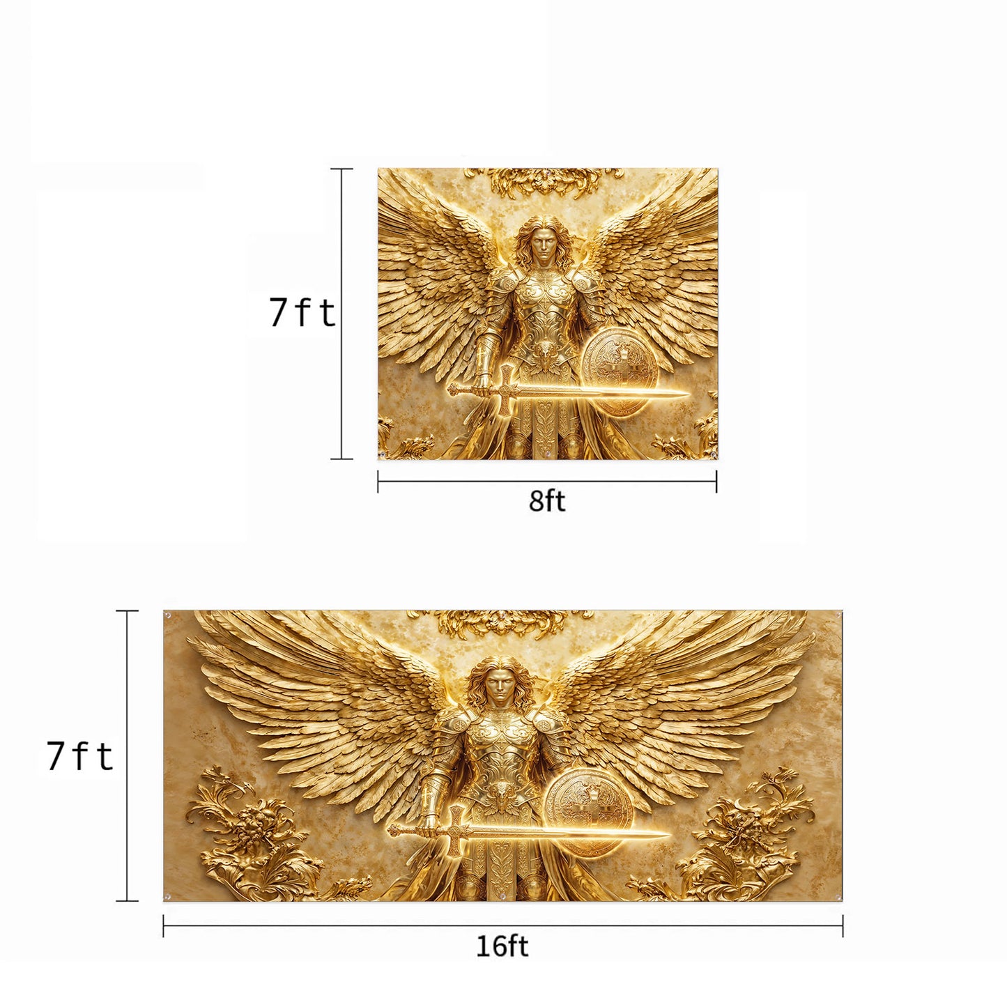 God Garage Door Banner Decoration - Archangel Michael Protect This Home