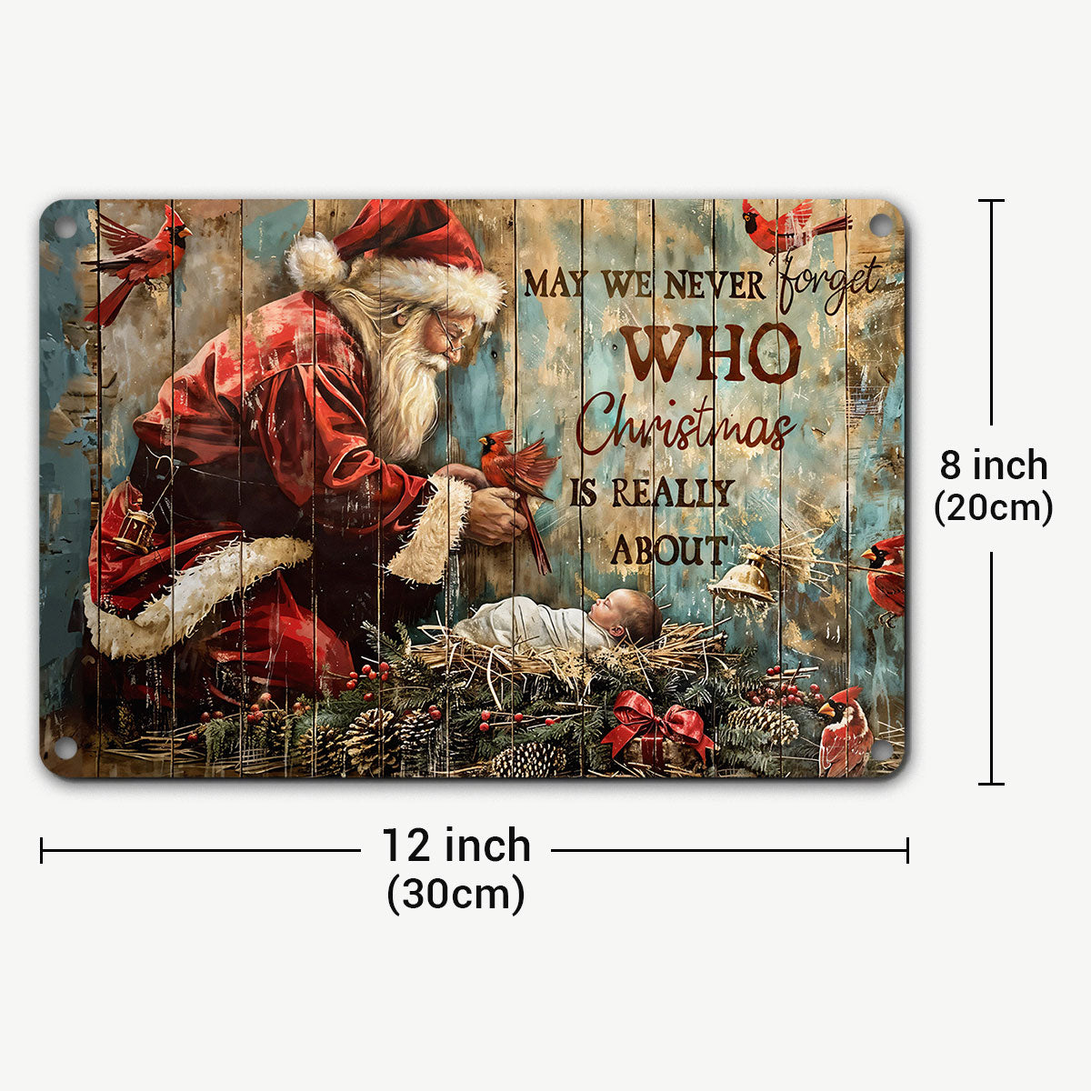 Christmas 2D Metal Sign Who Christmas Is Really About