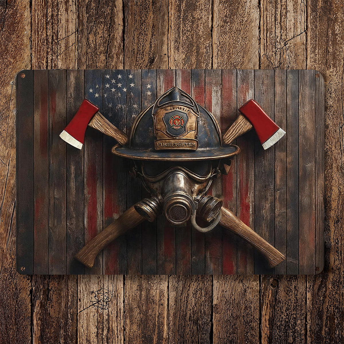 Firefighter 2D Metal Sign The Firefighter’s Emblem