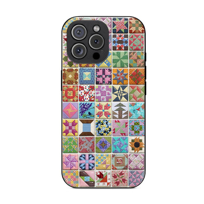 Sewing Lover Phone Case Patchwork Quilt Blocks Garden