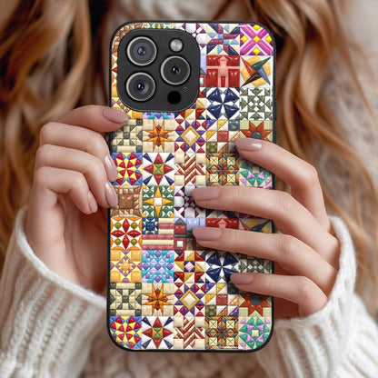 Sewing Lover Phone Case Quilt Blocks