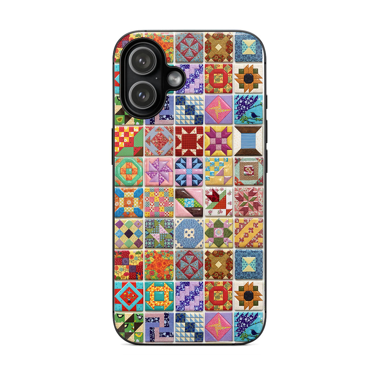 Sewing Lover Phone Case Country Garden Quilt Blocks