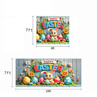 Christian Easter Garage Door Banner Decoration - Easter Bunny’s Spring Surprise