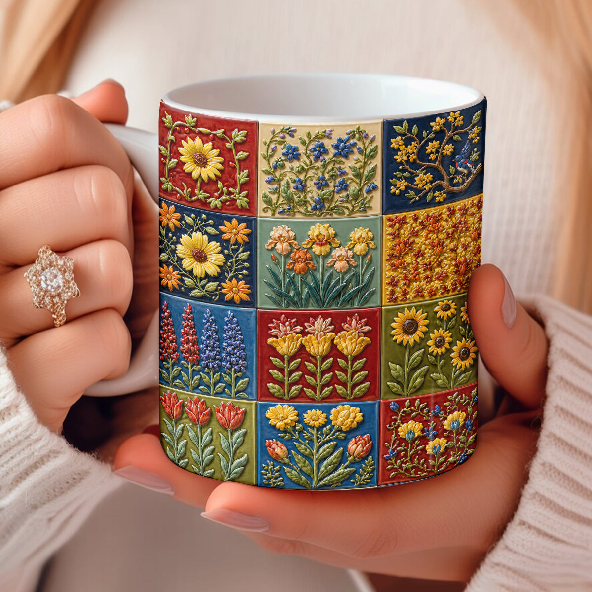 Garden Floral 11 oz Mug Rustic Bloom
