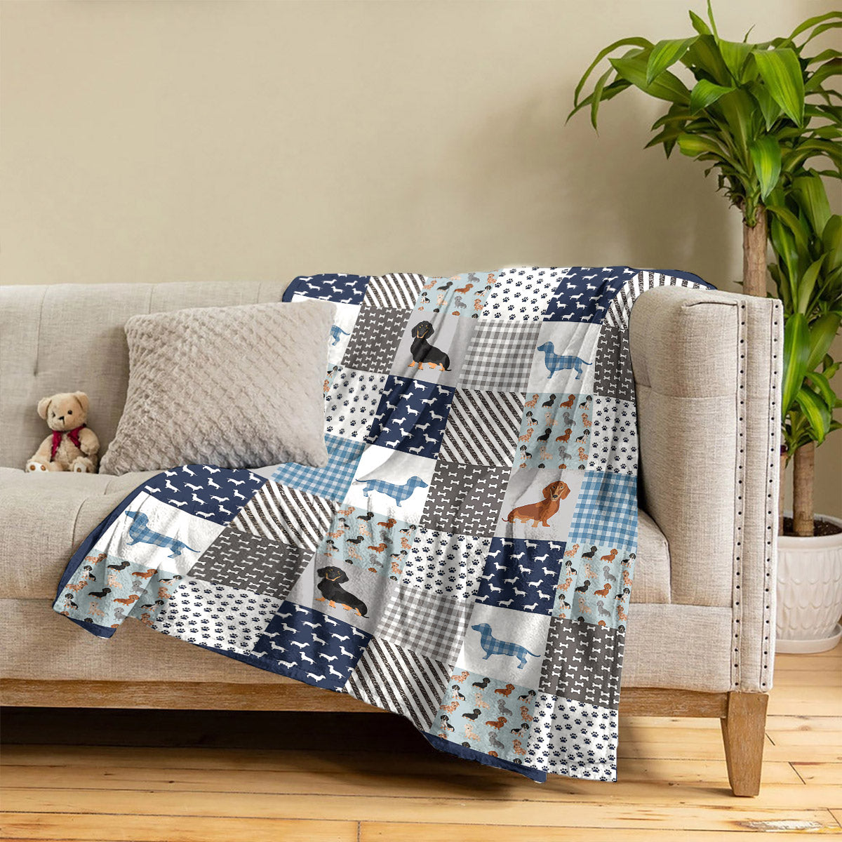 Dachshund Fleece Blanket Dachshund Delight