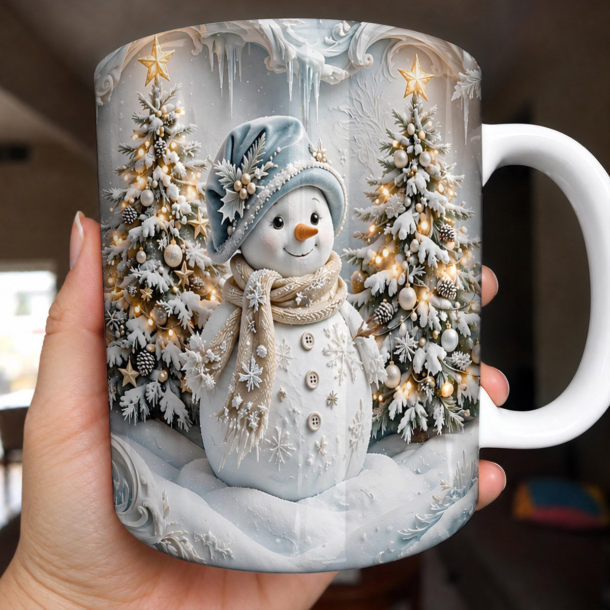 Christmas Ceramic Mug Winter Wonderland Snowman
