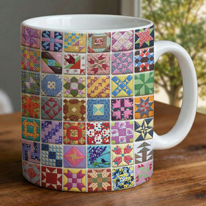 Sewing Lover 11Oz Mug Patchwork Melody Quilt Blocks