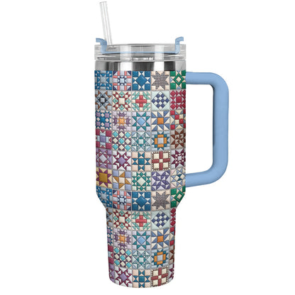 Sewing Lover 40 oz Tumbler Traditional Quilt Blocks