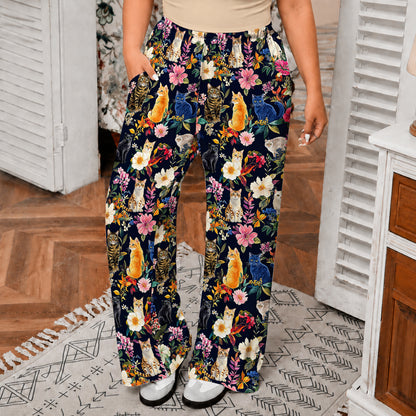 Cat Lounge Pants Moonlit Garden Whiskers