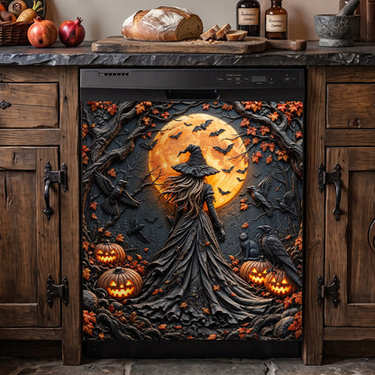 Witch Magnetic Dishwasher Cover Witching Hour Moonlit Forest