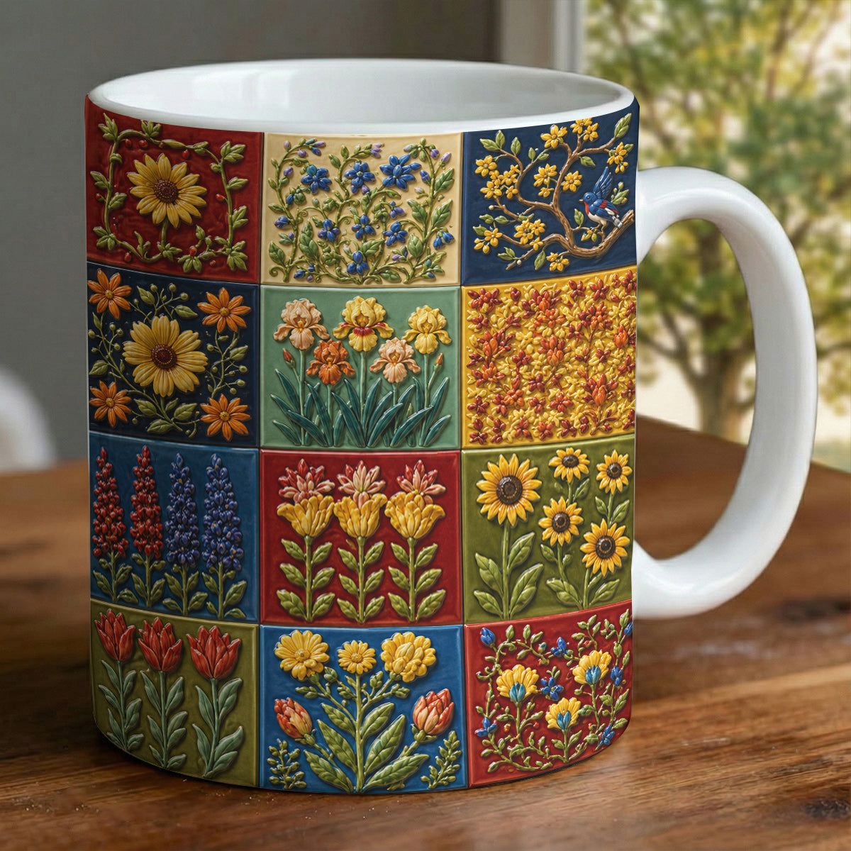 Garden Floral 11 oz Mug Rustic Bloom