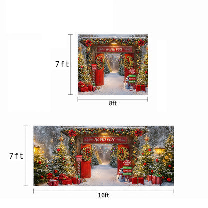 Christmas Garage Door Banner Decoration - Gateway to the North Pole Magic