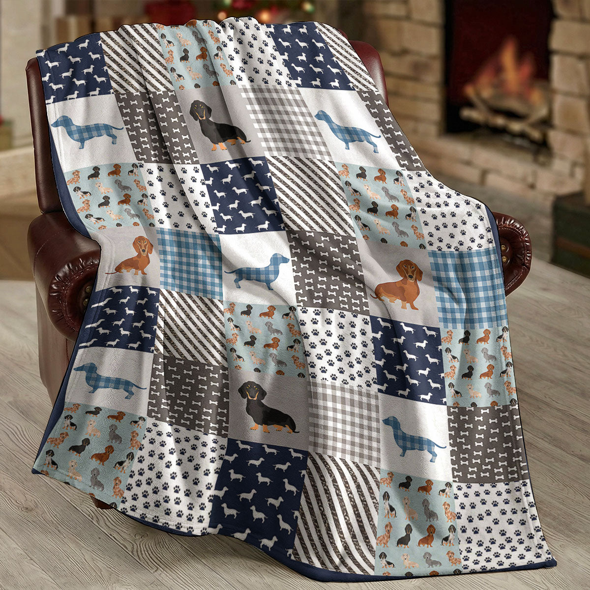 Dachshund Fleece Blanket Dachshund Delight