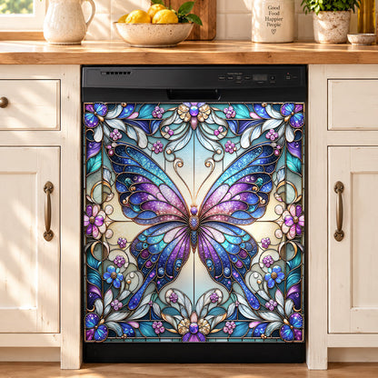 Butterfly Magnetic Dishwasher Cover Jewelwing Butterfly Garden