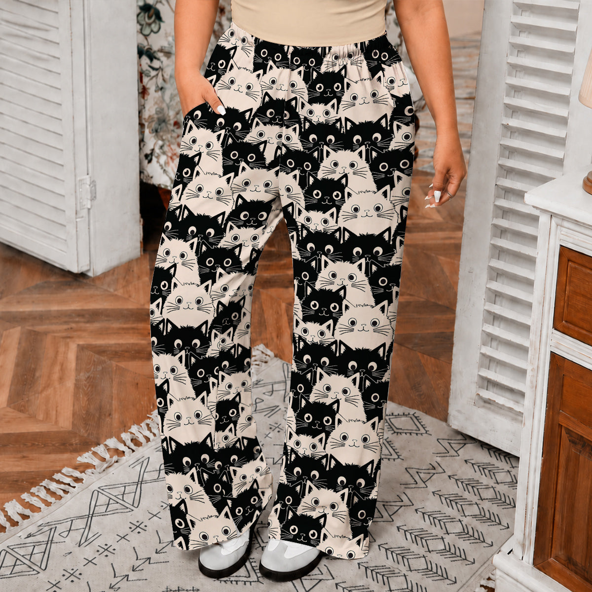 Cat Lounge Pants Cute Fat Cats