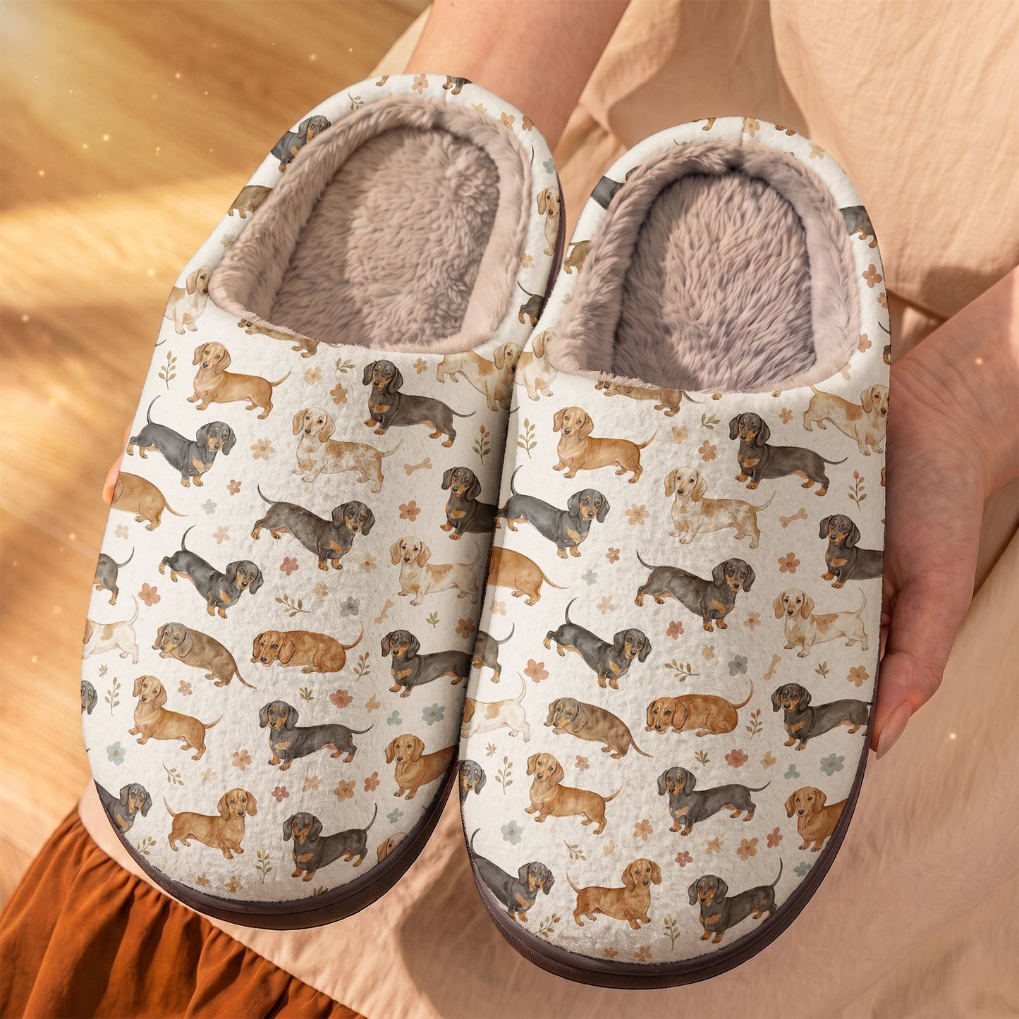 Dachshund Fleece Lined Slippers Cozy Dachshund Companions