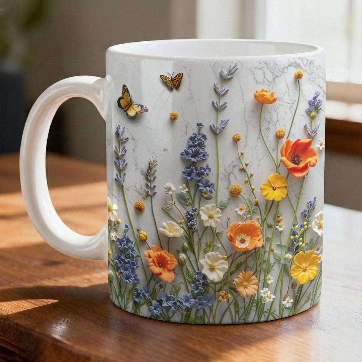 Butterfly Whispers in the Wildflower Meadow Mug