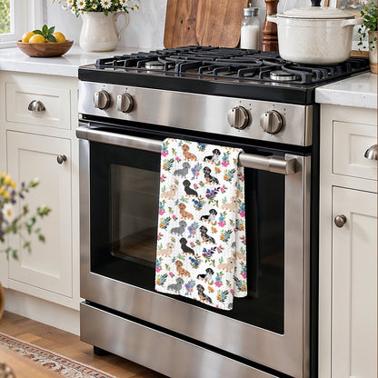 Dachshund Kitchen Towel Dachshund In Bloom