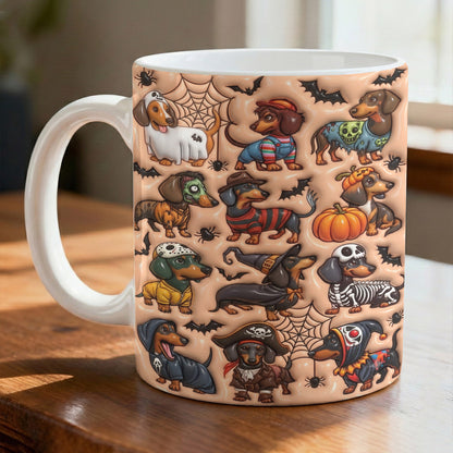 Spooky Sausage Squad Halloween Dachshund Mug