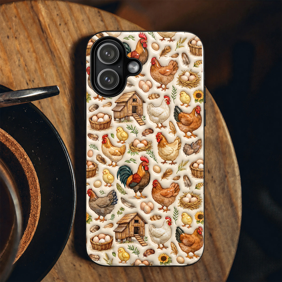 Chicken Phone Case Farmhouse Chicken Harvest