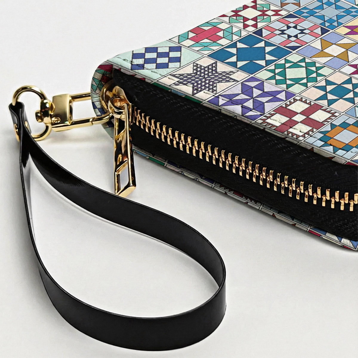 Sewing Lover Leather Wallet Traditional Quilt Blocks