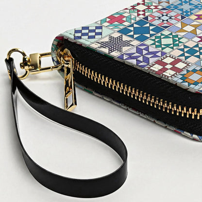 Sewing Lover Leather Wallet Traditional Quilt Blocks