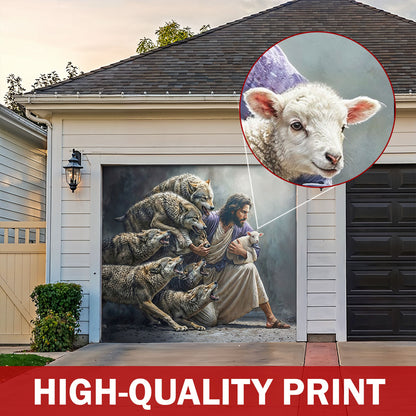 God Garage Door Banner Decoration -  The Shepherd Defender