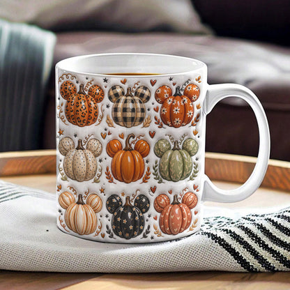 Fall Ceramic Mug Pumpkins & Cozy Memories
