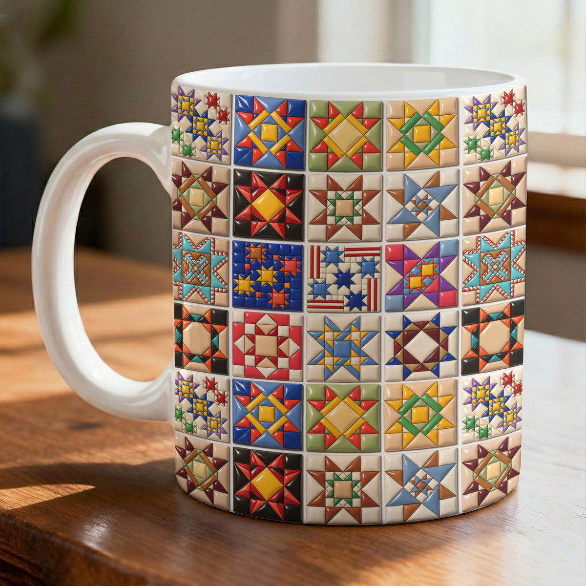 Sewing Lover Ceramic Mug Prairie Star Quilt