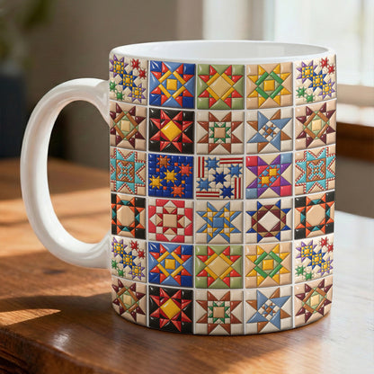 Sewing Lover Ceramic Mug Prairie Star Quilt
